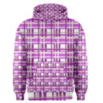 Purple plaid pattern Men s Pullover Hoodie