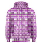 Purple plaid pattern Men s Pullover Hoodie