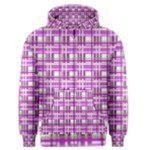 Purple plaid pattern Men s Zipper Hoodie