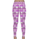 Purple plaid pattern Classic Yoga Leggings