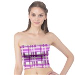 Purple plaid pattern Tube Top