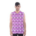 Purple plaid pattern Men s Basketball Tank Top