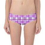 Purple plaid pattern Classic Bikini Bottoms