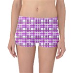 Purple plaid pattern Reversible Bikini Bottoms