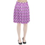 Purple plaid pattern Pleated Skirt