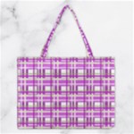 Purple plaid pattern Medium Tote Bag