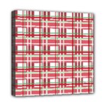 Red plaid pattern Mini Canvas 8  x 8 