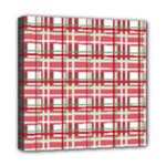 Red plaid pattern Mini Canvas 8  x 8 