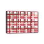 Red plaid pattern Mini Canvas 6  x 4 