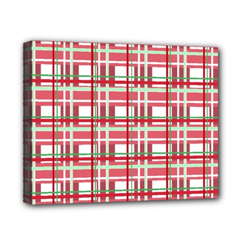 Red plaid pattern Canvas 10  x 8  from ArtsNow.com