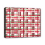 Red plaid pattern Canvas 10  x 8 