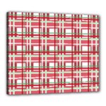 Red plaid pattern Canvas 24  x 20 