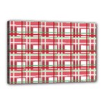 Red plaid pattern Canvas 18  x 12 