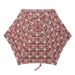 Red plaid pattern Mini Folding Umbrellas