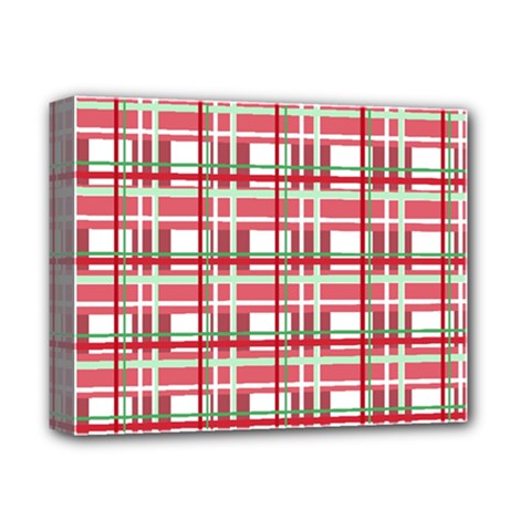 Red plaid pattern Deluxe Canvas 14  x 11  from ArtsNow.com