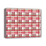 Red plaid pattern Deluxe Canvas 14  x 11 