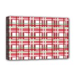 Red plaid pattern Deluxe Canvas 18  x 12  