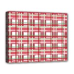 Red plaid pattern Deluxe Canvas 20  x 16  