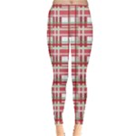 Red plaid pattern Leggings 