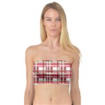Red plaid pattern Bandeau Top