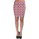 Red plaid pattern Bodycon Skirt