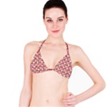 Red plaid pattern Bikini Top