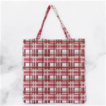 Red plaid pattern Grocery Tote Bag