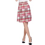 Red plaid pattern A-Line Skirt