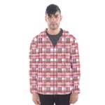 Red plaid pattern Hooded Wind Breaker (Men)