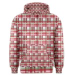 Red plaid pattern Men s Zipper Hoodie