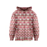 Red plaid pattern Kids  Zipper Hoodie