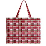 Red plaid pattern Zipper Mini Tote Bag