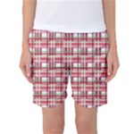 Red plaid pattern Women s Basketball Shorts