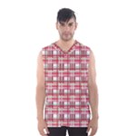 Red plaid pattern Men s Basketball Tank Top