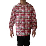 Red plaid pattern Hooded Wind Breaker (Kids)