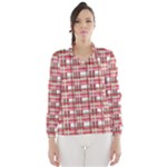 Red plaid pattern Wind Breaker (Women)