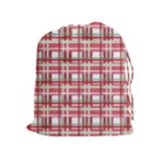 Red plaid pattern Drawstring Pouches (Extra Large)