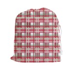 Red plaid pattern Drawstring Pouches (XXL)