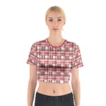 Red plaid pattern Cotton Crop Top