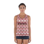 Red plaid pattern Women s Sport Tank Top 