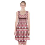 Red plaid pattern Racerback Midi Dress