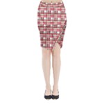 Red plaid pattern Midi Wrap Pencil Skirt