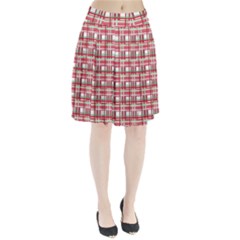 Red plaid pattern Pleated Skirt from ArtsNow.com