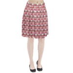 Red plaid pattern Pleated Skirt