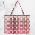 Red plaid pattern Medium Tote Bag