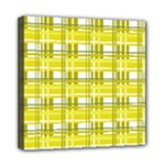 Yellow plaid pattern Mini Canvas 8  x 8 