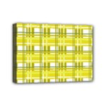 Yellow plaid pattern Mini Canvas 7  x 5 