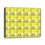 Yellow plaid pattern Canvas 10  x 8 