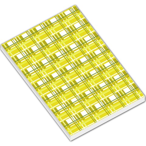 Yellow plaid pattern Large Memo Pads from ArtsNow.com
