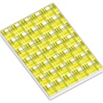 Yellow plaid pattern Large Memo Pads
